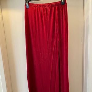 Maroon Maxi Skirt -foreign exchange
